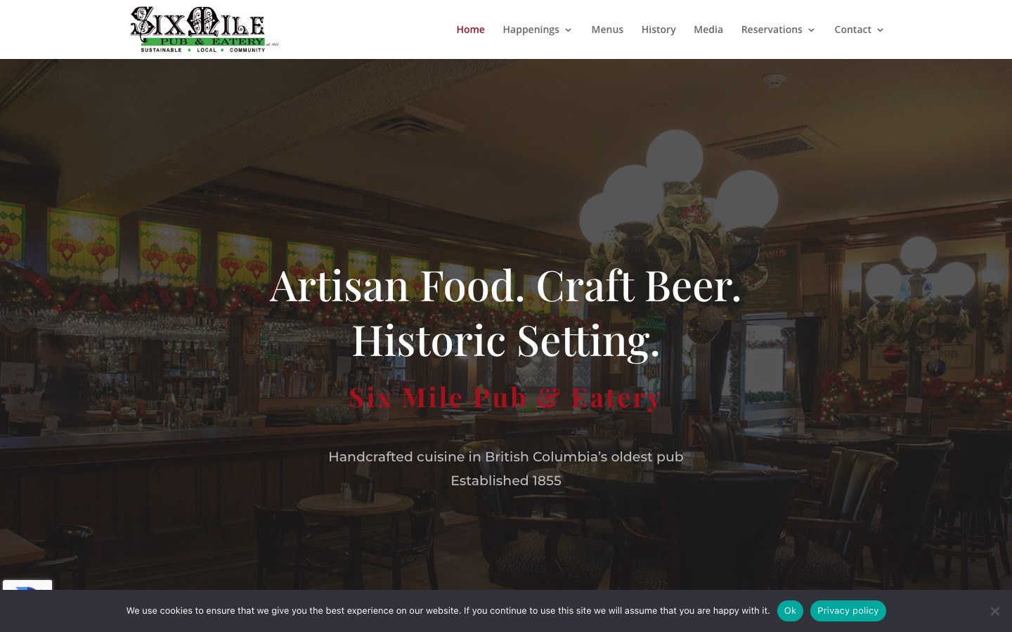 The current homepage